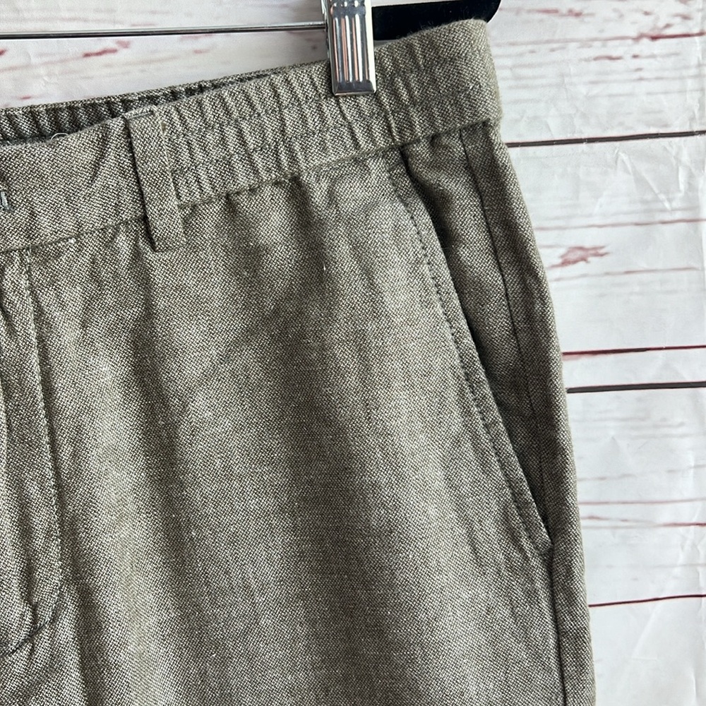 Banana Republic Olive Gray Linen-Blend Men’s Dress Pants - Picture 3 of 5